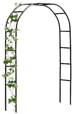 Gartenbogen Aus Metall – Stabiler Rankgitterrahmen Für Den Außenbereich, Dekorative Blumenlaube, Kletterhilfe Für Pflanzen | Eleganter Spalierbogen Für Rosen, Weinreben, Garteneingang, Rasen, Terrasse