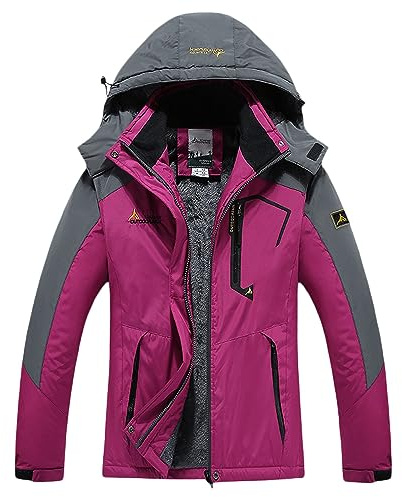 Generico Giubbotto Neve Donna Antivento Cappotti Caldo Cappotto Termica Giacca Da Sci Con Tasche Giacche Invernali Con Cappuccio Montagna Abbigliamento Donna