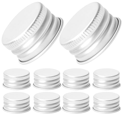 DOITOOL 50 Tappi Bottiglia Termica in Alluminio Argento, Tappo Vite per Bicchieri e Bottiglie di Vetro, Chiusura Ermetica