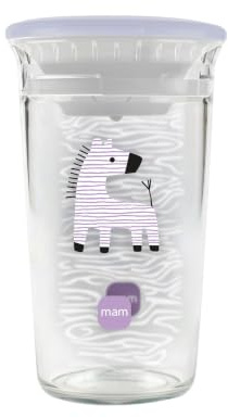 MAM Easy to Drink Cup 360°, Bicchiere Antigoccia Bambini 8+ Mesi, Lilla