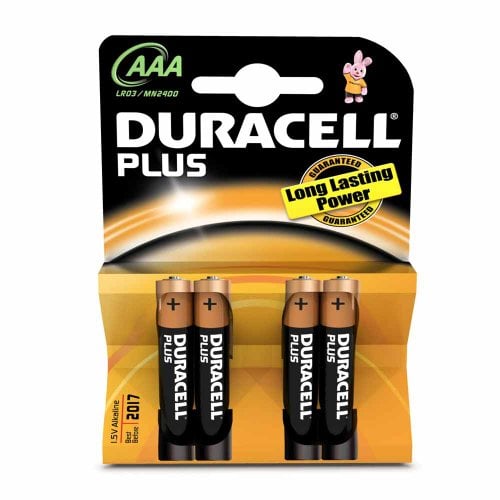 Duracell Plus Lot de 4 piles alcalines AAA 1,5 V