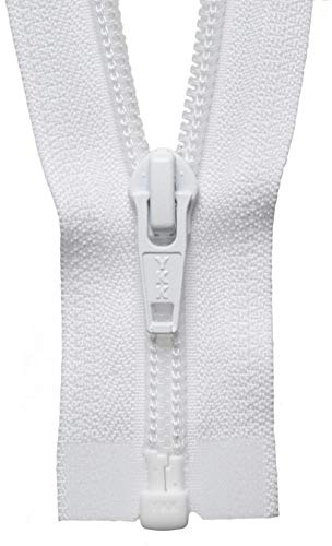 YKK Coil Zip, No. 501 White, 41 cm Length