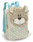 Nici 35603 - Rucksack Bär graubeige, Plüsch, 28 x 21 x 10 cm