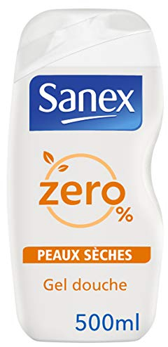 SANEX - Gel Douche Sans Savon Zéro% (0%) Peaux Sèches - Sans Colorants ni Substances Controversées - Formule Écoresponsable et Respectueuse de la Peau - Riche en agents hydratants - 500 ml