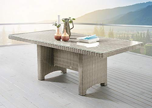 Destiny Gartentisch Luna 165x90x75cm rechteckig, Vintage weiß