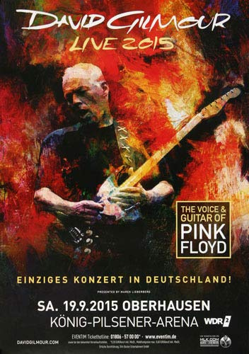 David Gilmour - Live, Oberhausen 2015 » Konzertplakat/Premium Poster | Live Konzert Veranstaltung | DIN A1 «