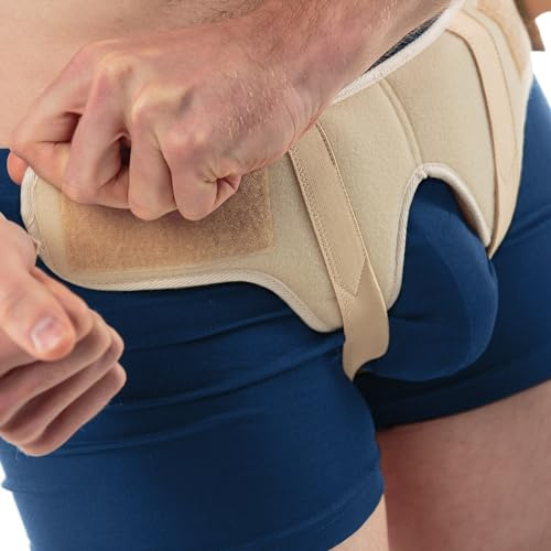 aHeal Leistenbruch Herren Medizinischer Stützgürtel - Leistenbruchgürtel für Männer, Weiches Elastisches Bruchband, Schmerzlinderung Leistenbruch Gürtel & Herniengürtel - Größe 2 Haut