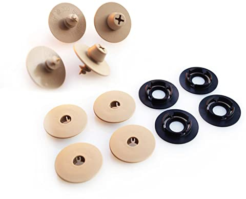 Fußmatten Befestigung Universal Halter Boden Klipse 12-teilig Beige Öse Plane Teppich
