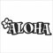 INDIGOS UG Aufkleber - Autoaufkleber - JDM - Die Cut - Aloha Hawaii Decal Auto Laptop Window Vinyl - Folie Sticker - schwarz - 149mmx50mm