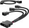 KabelDirekt – 2-pin Molex 12V to 3 x 15cm 2-pin fan Y-cable + 30cm PWM fan extension cable