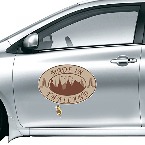 DIYthinker Königreich Thailand Traditionelle Thai Customs Kultur Made In Thailand Prosperous Dorf Kunst Illustration Auto-Aufkleber auf Auto-Styling Au 35Cm
