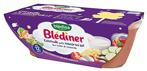 BLEDINA Ratatouille de petits macaroni et mozzarella - Des 12 mois - 2 x 200 g