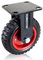 POWERTEC 17053 - Rueda industrial fija de alta resistencia, 8 pulgadas, negro, 8 pulgadas