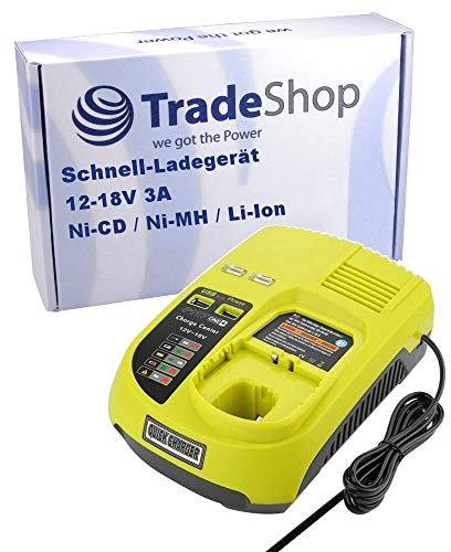 Akku Schnell-Ladegerät Ladestation 12V-18V Ni-MH Ni-Cd Li-Ion für Ryobi R18I-0 Akku Kompressor Paslode BBL-120 MS181 BD-122 BID-1225 BID-1230 SPC18