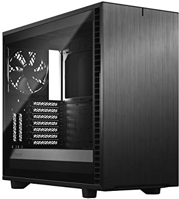 Fractal Design Define 7 Black TG Light Modulares Silent E-ATX Mid Tower PC-Gehäuse aus Aluminium/Stahl mit seitlichem Fenster aus getöntem Tempered Glass, schwarz