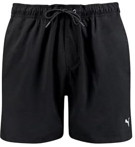 PUMA Unisex Medium Length Swim Shorts Badebekleidung, Schwarz, L EU