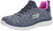 Skechers - Zapatillas Athleisure para Mujer, Azul Marino/Rosa Encendido, 38.5 EU