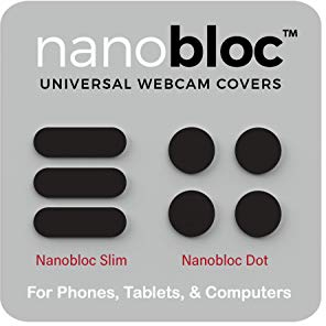 Eyebloc Nanobloc Universal Webcam Covers - Privacy Protection Accessory, No Residue Application - Dots and Bars, 7 Pieces