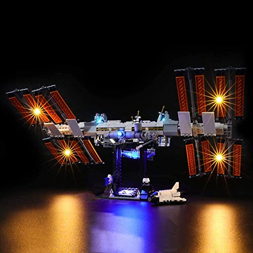 GEAMENT LED Licht-Set für Internationale Raumstation (International Space Station) - Kompatibel mit Lego Ideas 21321 Bausteine Modell (Modell-Set Nicht enthalten)