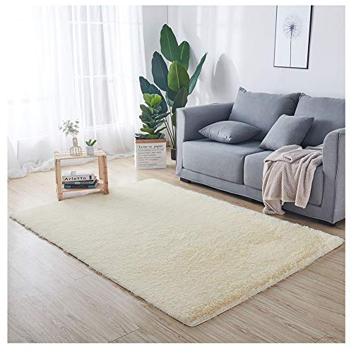 Faux Lammfell Schaffell Teppich Flauschig Nachahmung Wolle Teppich Longhair Fell Extra Weich Hochflor Teppich Optik Gemütliches Schaffell Bettvorleger Sofa Matte Wohnzimmer Teppich,Beige2,140x200