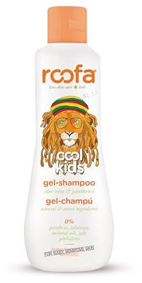 Roofa Spain Shampoo für Kinder, 96,5% natürlich, mit Aloe Vera und Panthenol, Duft nach Birnen-Sorbet, 300 ml