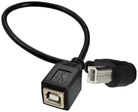 Câble court de type B à 90 degrés, câble d'extension USB B coudé, câble USB 2.0 de type B, câble d'extension USB B pour imprimante, scanner, disque dur mobile et plus encore (angle vers le haut)