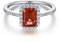 Funkelnder Damenring in 925 Sterling Silber mit Rubin und Smaragd Edelstein für Damen und Frauen I Ring Zirkonia Stein mit Profischliff Schmuck in Juweliersqualität (Red Ruby, 56)