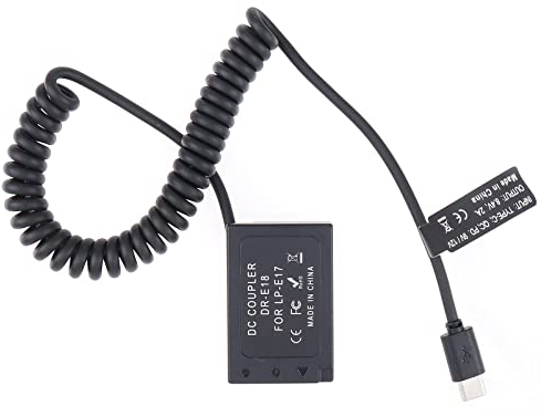 FOTGA USB-C Type-C to LP-E17 Full Decoding DR-E18 Spring Cable Coupler for Canon EOS RP 77D 200D Mark II 750D 760D 800D 850D Camera Rebel T6i T6s T7i T8i