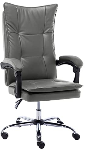 vidaXL Bürostuhl Ergonomisch Höhenverstellbar Chefsessel Bürosessel Schreibtischstuhl Sportsitz Gaming Racing Stuhl Anthrazit Kunstleder