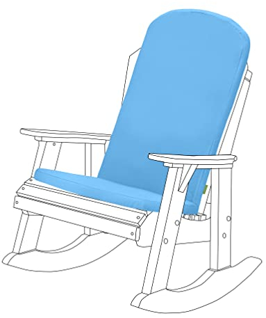 Gardenista Garten Premium Adirondack-Stuhlkissen | Hochlehner-Kissen mit sicheren Bändern | Wasserabweisend und leicht rutschfeste Patio-Stuhlkissen | Einfach abwischbare Sitzkissen (Türkisch)