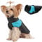 Novetec Warme Hundemantel Winter, Hundejacke wasserdichte Hund Wintermantel für Kleine Mittel Große Hunde Katze Winterweste Winddichte Haustierkleidung mit Geschirrloch (S, Blau)