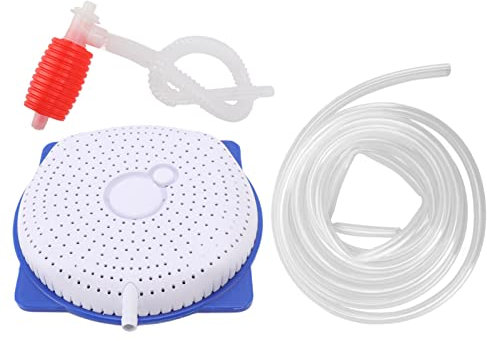 Tissting Pool Cover Siphon Pump, Portable Pool Cover Drainer with Hose, Automatic Water Siphon Pump, Pump Pool Cover Maintenance Accessory for Swimming Pool