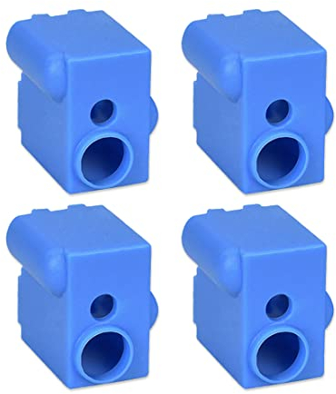 4 Stück Volcano Heatblock Silikon Socken, Heizblock Schutz, 3D Drucker Zubehör, Hotend silikonhülle, Extruder heizblock, Für z.b Artillery Sidewinder X1 /X2 /Genius Pro/Anycubic Vyper/Kobra Plus(Blau)