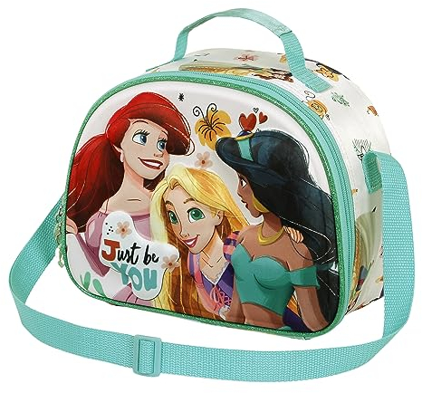 Disney Princesas Disney You-Bolsa Portamerienda 3D, Blanco, 25.5 x 20 cm