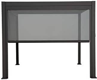 Decor Space Store enrouleur Côtés pour pergola Bioclimatique avec moustiquaire (côté 3,6 m, anthracite)