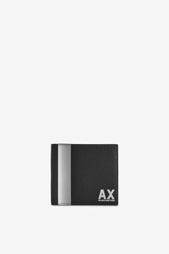 Armani Exchange Color Block AX Billfold Portefeuille pour Cartes de crédit, bi-Pliable pour Homme, Noir, Einheitsgröße