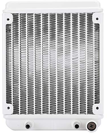 Wärmetauscher Kühler, G1/4 Aluminium Wasser Wärmekühler Wärmetauscher Wasserkühler Kühlkörper mit 12 Rohren und Wassereinlass