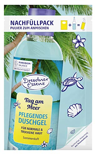 Dresdner Essenz Nachfüllpack Duschgel Pulver zum selbst Anmischen Tag am Meer 45 g Duschbad vegan