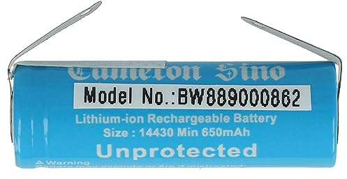 vhbw Akku kompatibel mit Philips VisaPure Essential BSC200, SC5265, SC5275, SC5278 elektrische Gesichtsreinigungsbürste (3,7 V, Li-Ion)