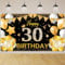 30 Geburtstag Dekoration,BTZO 30 Geburtstag Banner Schwarz Gold,Extra Große 30 Geburtstag Hintergrund Banner,30 Party Geburtstagsdeko Frau Mann