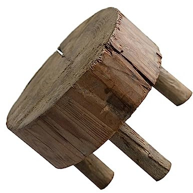 ifundom Solid Wood Photography Stool Chinese Style Round Chair Small Stool for Sitting Stand Props
