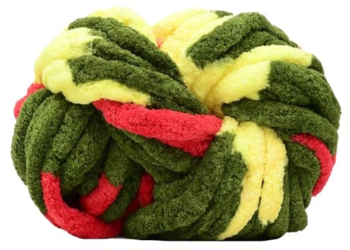Maxee Dicke Wolle 250 g, XXL Chunky Garn zum Armstricken und Handstricken, weiches Roving-Garn zum Häkeln und Stricken für Decken, Kissen, Teppiche und Haustierbetten-28