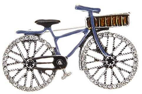 PACKOVE Fahrrad Brosche Hochzeit Anstecknadel Schalverschlussnadel Hochzeitsbrosche Aus Kristall Liebhaber- -corsage Anstecknadel Mit Strass-kamee Kleidung Damen Legierung Nostalgie