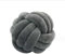 SZETOSY Knotenkissen, geknoteter Ball, Überwurfkissen, rund, Plüsch-Dekoration, Kissen für Sofa, Bett, Schlafzimmer, 25 cm, Dunkelgrau