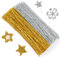 Ainiv 200 Stück Pfeifenputzer Bunt zum Basteln, Gold+Silber Glitzerdraht, Chenilledraht 30cm, Chenilledraht Biegeplüsch zum Basteln und Dekorieren für Kinder und Erwachsene
