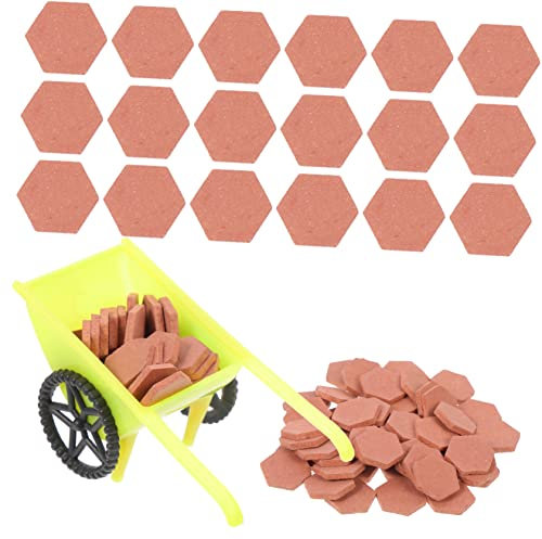 Vaguelly 1 Set Mini Steine ​​Aus Ton Kleine Steine Modelle Simulierte Kleine Steine Simulationssteine Figuren DIY Sechseckige Steine Kleine Bausteine Sandtisch Ziegelfiguren