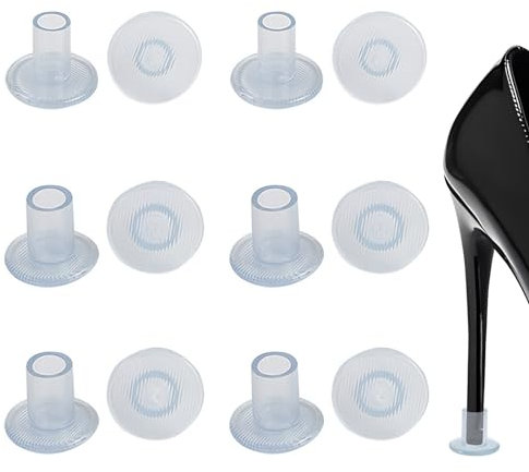 6 Pairs High Heel Protectors for Grass Heel Protectors for Stiletto Shoes Heel Stoppers Heel Covers Caps for High Heels Outdoor Wedding Event Formal Occasions (S,M,L)