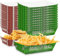Yitexin Paquete de 50 bandejas de papel para alimentos Super Bowl, botes de comida grandes, desechables, taco, palomitas de maíz, nachos, barcos, deportes, suministros para fiestas de cumpleaños