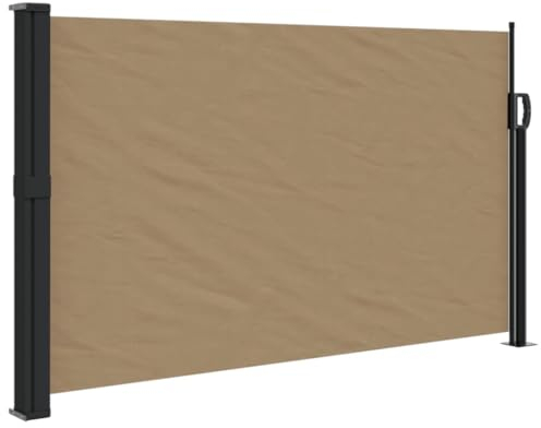 vidaXL Auvent latéral rétractable Taupe 120x500 cm, écran d’intimité de Jardin, Brise-Vue de Balcon, écran d'extérieur, Brise-Vue d'extérieur