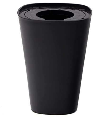 Baobiutin Hanging Plant Pot Upside Down Planter Degradable Breathable Self-watering Hanging Planter Anti-corrosive Minimalist Solid Color Inverted Planter Black